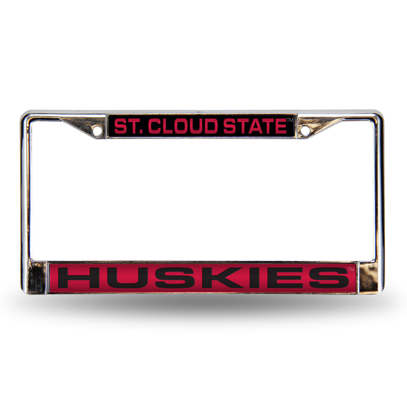 St. Cloud State Huskies Laser Chrome 12 x 6 License Plate Frame