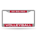 Nebraska Volleyball Laser Chrome Frame (Red Bkg)