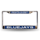 Creighton Bluejays Laser Chrome 12 x 6 License Plate Frame