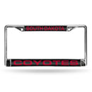 South Dakota Coyotes Laser Chrome 12 x 6 License Plate Frame