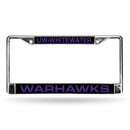 Wisconsin-Whitewater Warhawks Laser Chrome 12 x 6 License Plate Frame