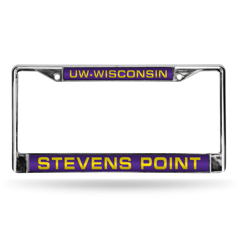 Wisconsin-Stevens Point Pointers Laser Chrome 12 x 6 License Plate Frame