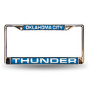 Oklahoma City Thunder Laser Chrome 12 x 6 License Plate Frame