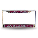 Colorado Avalanche Laser Chrome 12 x 6 License Plate Frame