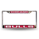 Chicago Bulls Laser Chrome 12 x 6 License Plate Frame