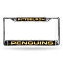 Pittsburgh Penguins Laser Chrome 12 x 6 License Plate Frame
