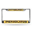Pittsburgh Penguins Laser Chrome 12 x 6 License Plate Frame