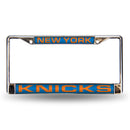 New York Knicks Laser Chrome 12 x 6 License Plate Frame