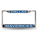 Dallas Mavericks Laser Chrome 12 x 6 License Plate Frame