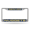 Denver Nuggets Laser Chrome 12 x 6 License Plate Frame