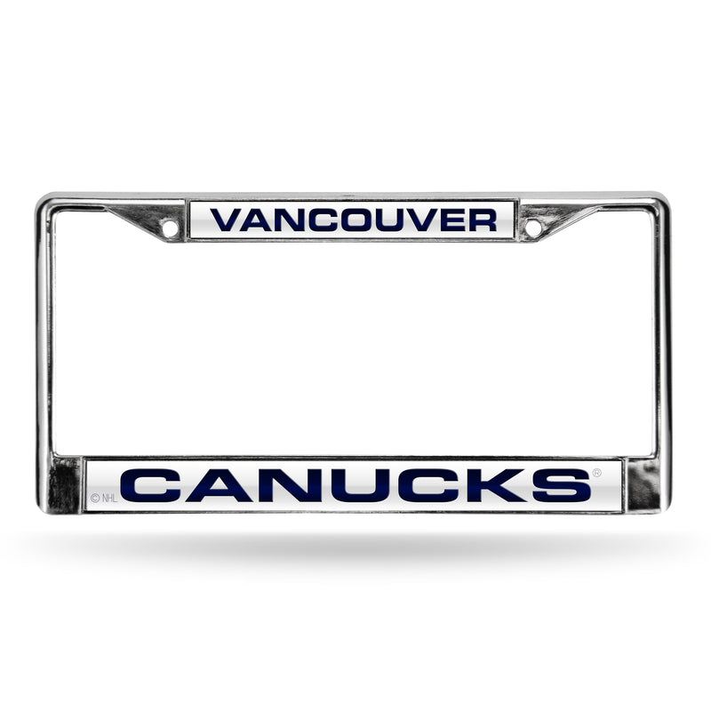 Vancouver Canucks Laser Chrome 12 x 6 License Plate Frame