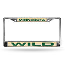 Minnesota Wild Laser Chrome 12 x 6 License Plate Frame