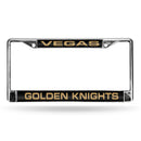 Vegas Golden Knights Laser Chrome 12 x 6 License Plate Frame