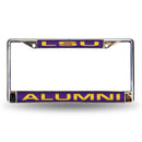 LSU Tigers Laser Chrome 12 x 6 License Plate Frame