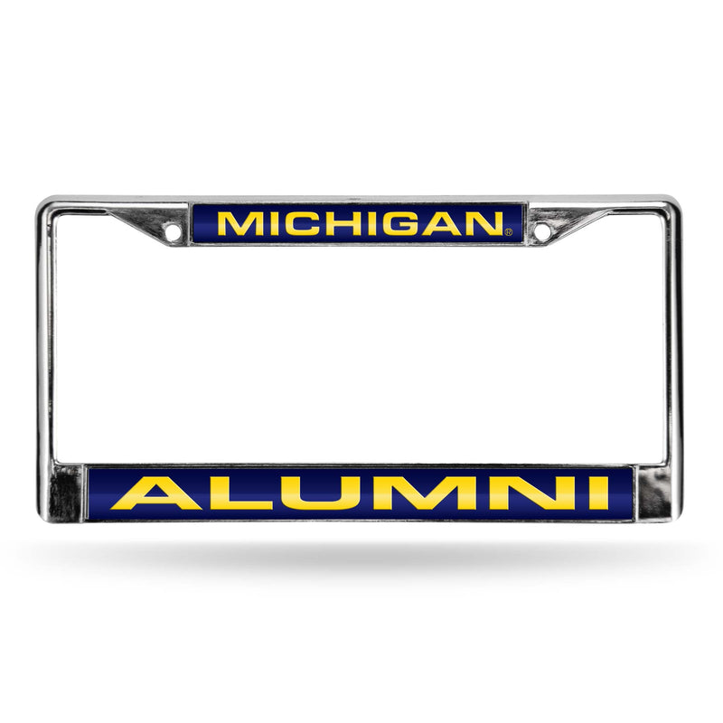 Michigan Wolverines Laser Chrome 12 x 6 License Plate Frame