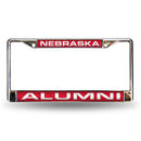 Nebraska Cornhuskers Laser Chrome 12 x 6 License Plate Frame
