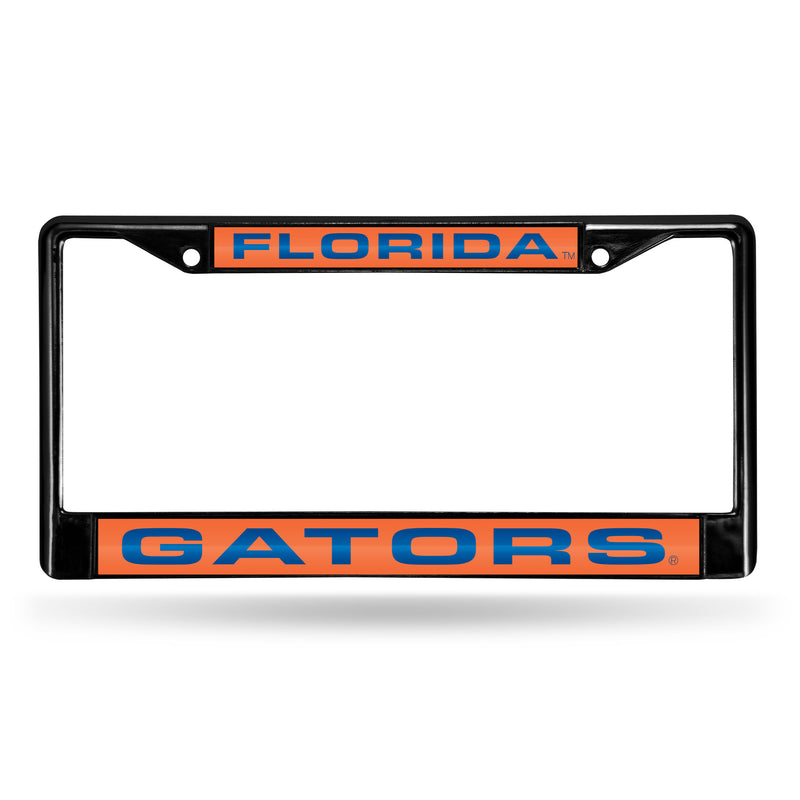 Florida Gators Black Laser Chrome 12 x 6 License Plate Frame