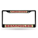 Florida State Seminoles Black Laser Chrome 12 x 6 License Plate Frame