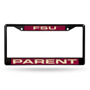 FSU Parent Black Laser Chrome Frame (Garnet W/ Gold Lettering)
