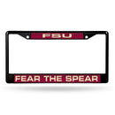 FSU Fear The Spear Black Laser Chrome Frame (Garnet W/ Gold Lettering)