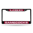 South Carolina Gamecocks Black Laser Chrome 12 x 6 License Plate Frame