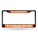Clemson Tigers Black Laser Chrome 12 x 6 License Plate Frame