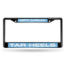 North Carolina Tar Heels Black Laser Chrome 12 x 6 License Plate Frame