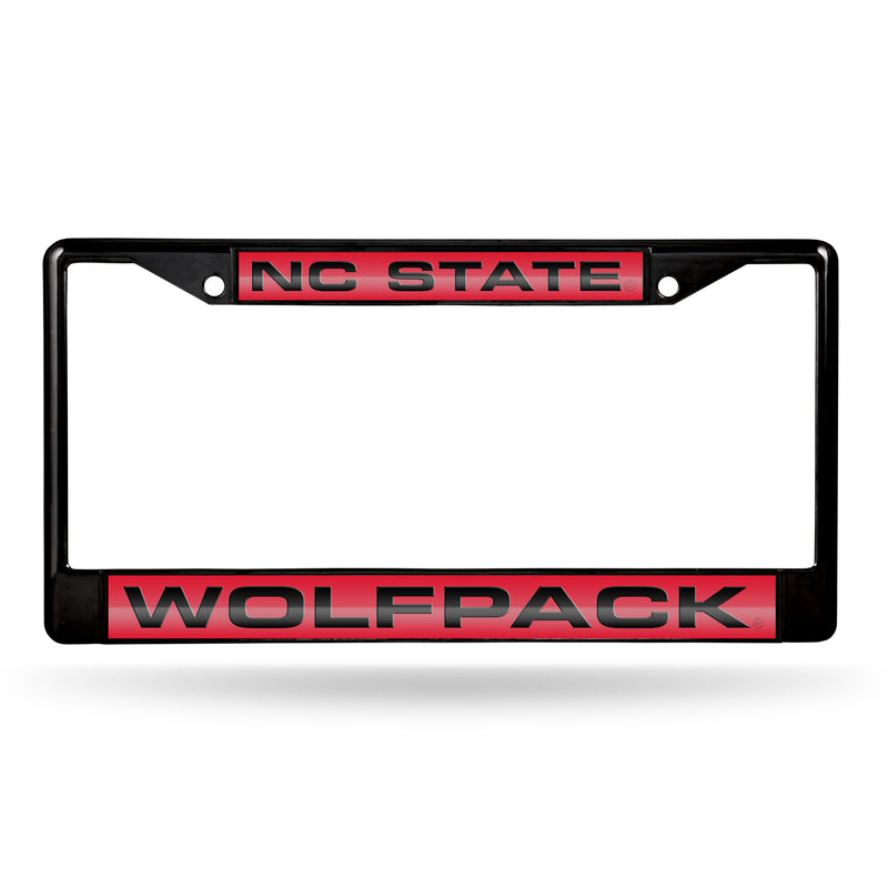 Nc State Black Laser Chrome Frame