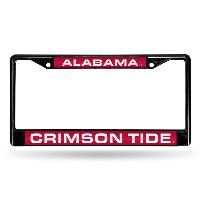 Alabama Crimson Tide Black Laser Chrome 12 x 6 License Plate Frame