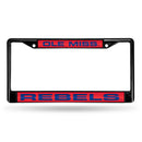 Mississippi Rebels Black Laser Chrome 12 x 6 License Plate Frame