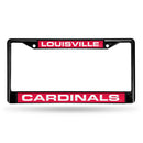 Louisville Cardinals Black Laser Chrome 12 x 6 License Plate Frame