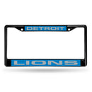Detroit Lions Black Laser Chrome 12 x 6 License Plate Frame