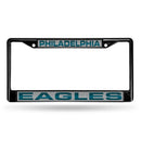 Philadelphia Eagles Black Laser Chrome 12 x 6 License Plate Frame