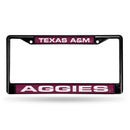 Texas A&M Aggies Black Laser Chrome 12 x 6 License Plate Frame