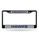 Monmouth University Hawks Black Laser Chrome Frame