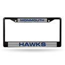 Monmouth University Hawks Black Laser Chrome Frame