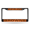 Cleveland Browns Black Laser Chrome 12 x 6 License Plate Frame
