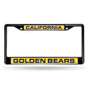 Cal Berkeley Golden Bears Black Laser Chrome 12 x 6 License Plate Frame