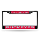 Ohio State Buckeyes Black Laser Chrome 12 x 6 License Plate Frame