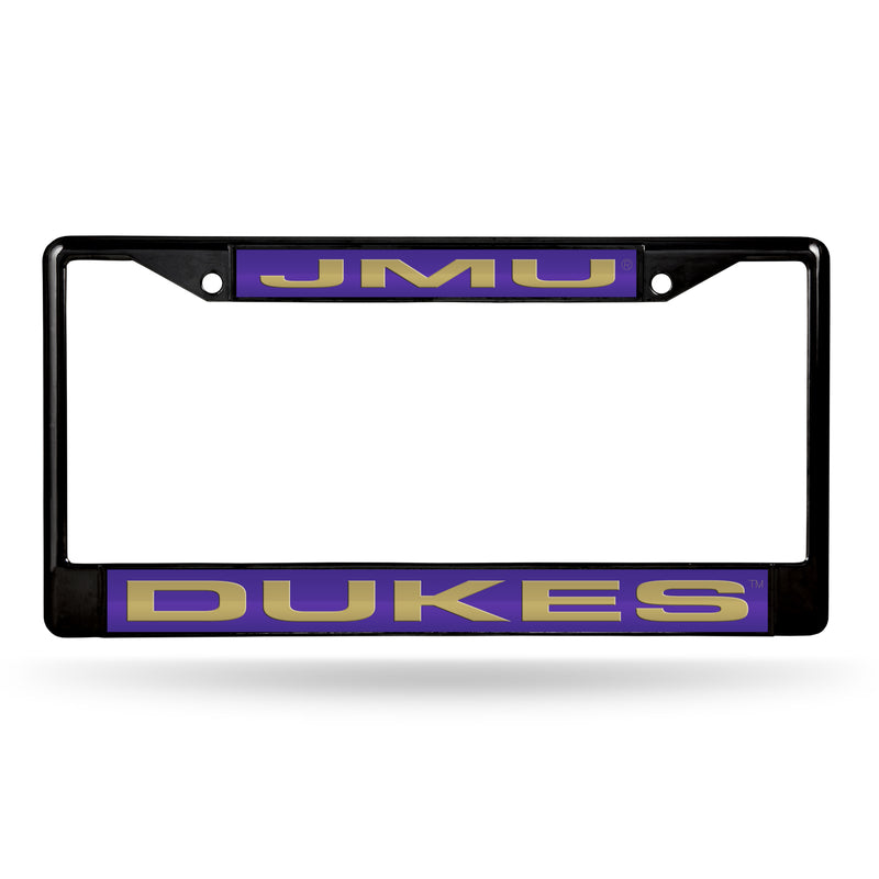 James Madiscon Dukes Black Laser Chrome 12 x 6 License Plate Frame