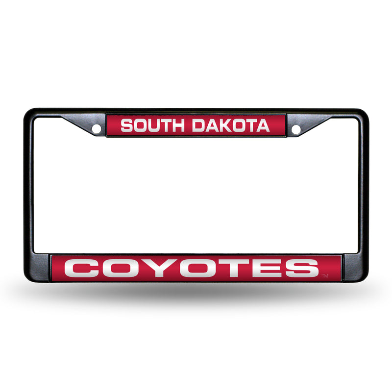 South Dakota Coyotes Black Laser Chrome 12 x 6 License Plate Frame