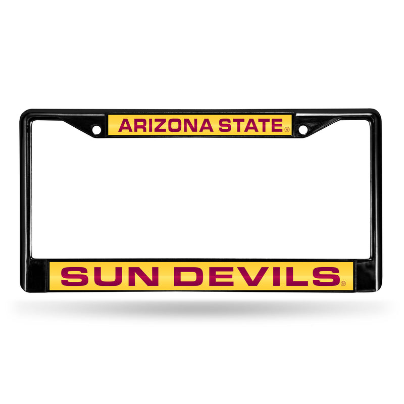 Arizona State Sun Devils Black Laser Chrome 12 x 6 License Plate Frame