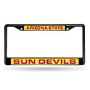 Arizona State Sun Devils Black Laser Chrome 12 x 6 License Plate Frame