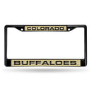 Colorado Buffaloes Black Laser Chrome 12 x 6 License Plate Frame