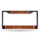 Oregon State Beavers Black Laser Chrome 12 x 6 License Plate Frame
