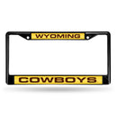 Wyoming Cowboys Black Laser Chrome 12 x 6 License Plate Frame