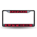 Utah Utes Black Laser Chrome 12 x 6 License Plate Frame