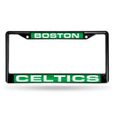 Boston Celtics Black Laser Chrome 12 x 6 License Plate Frame