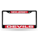 New Jersey Devils Black Laser Chrome 12 x 6 License Plate Frame