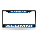 Kansas Jayhawks Black Laser Chrome 12 x 6 License Plate Frame